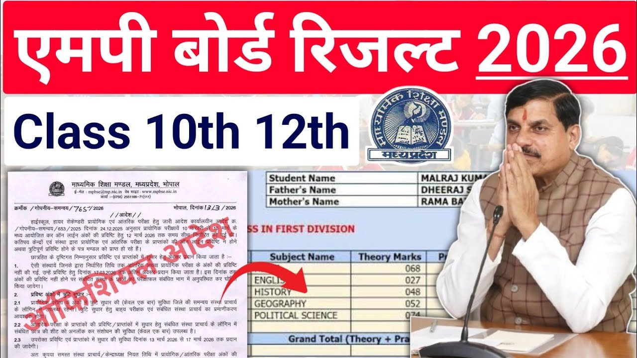 MP Board Result 2026